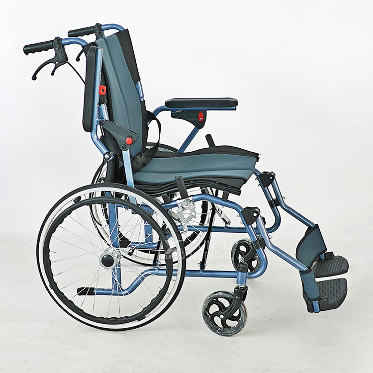 Manual wheelchair is foldable, lightweight and portable