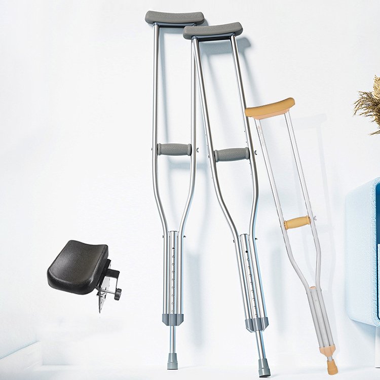 Thick anti slip aluminum alloy underarm crutch